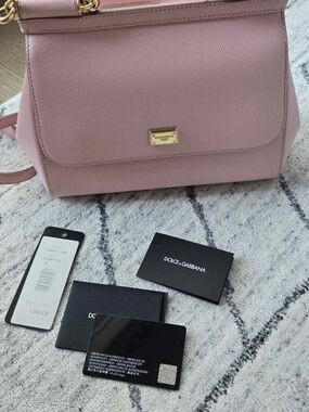 Dolce & Gabbana Large Sisley Pink Leather Shoulder Bag